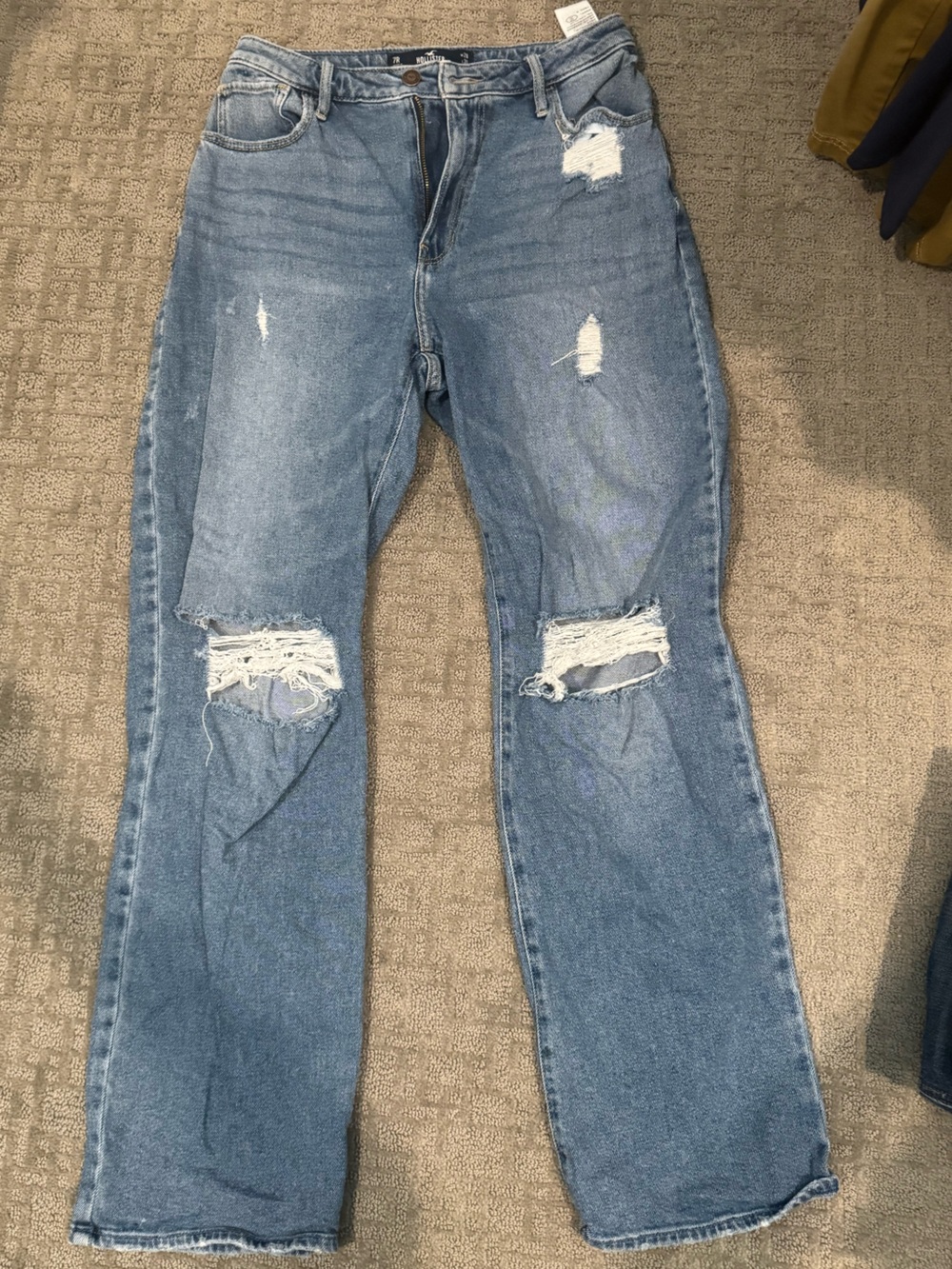 Hollister Light Blue High-Rise Dad Jeans